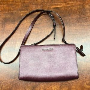 Michael Kors Jet Set Travel Leather Crossbody Clutch